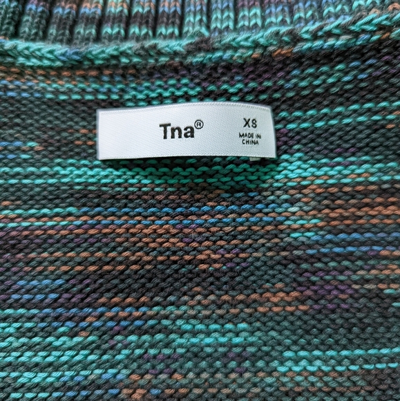 Aritzia TNA Marcy Crop Vest in Space Dye Midnight Blue XS - Picture 6 of 6